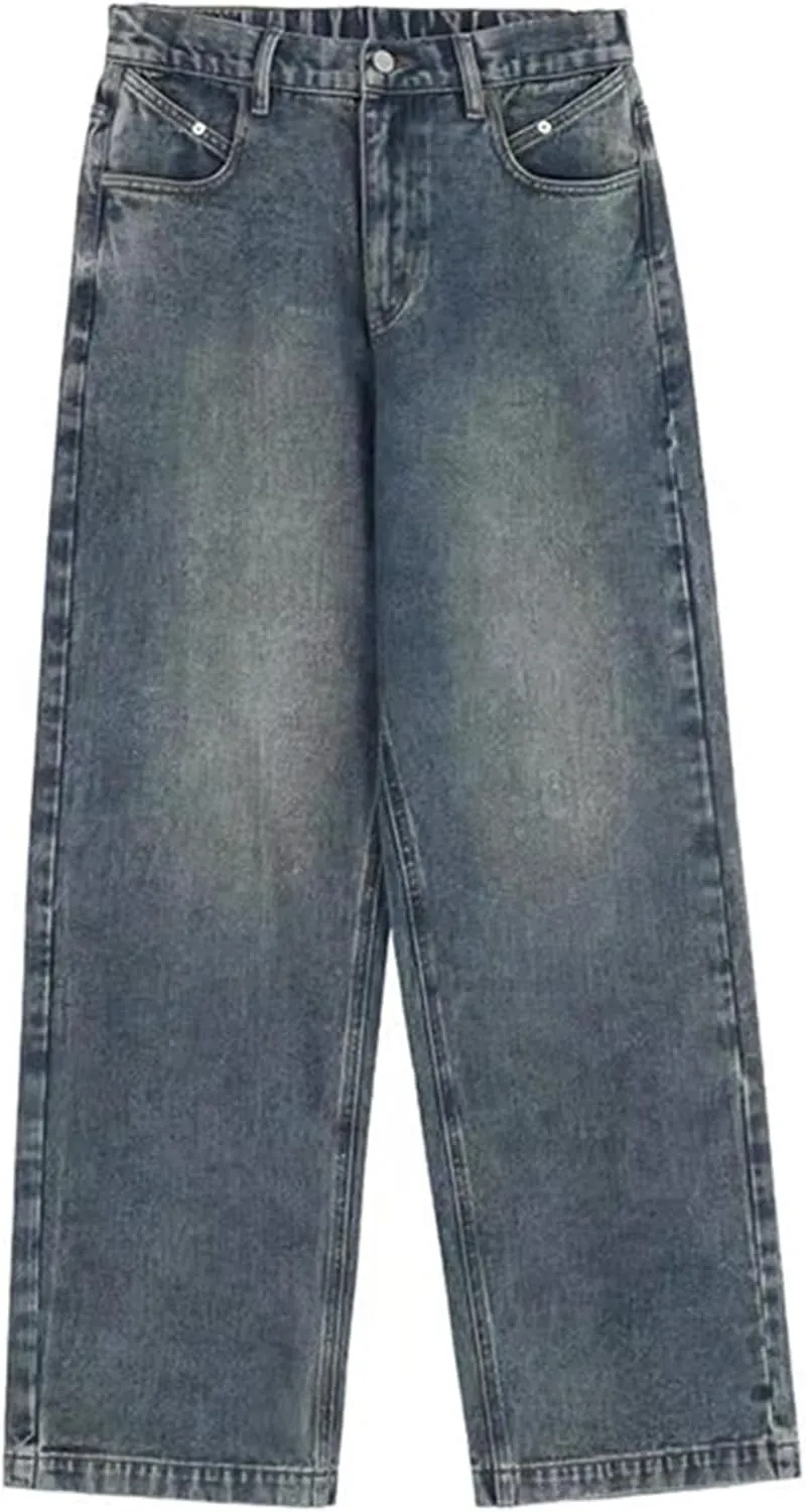 EMMIOL Women Wide Leg Jeans Mid-Low Waist Baggy Jeans Loose Boyfriends Jeans Y2K 90s Denim Pants