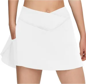 EPLAZA 2 in 1 Girls Pleated Tennis Skirt with Pockets High Wasited Athletic Crossover Design Workout Golf Skorts