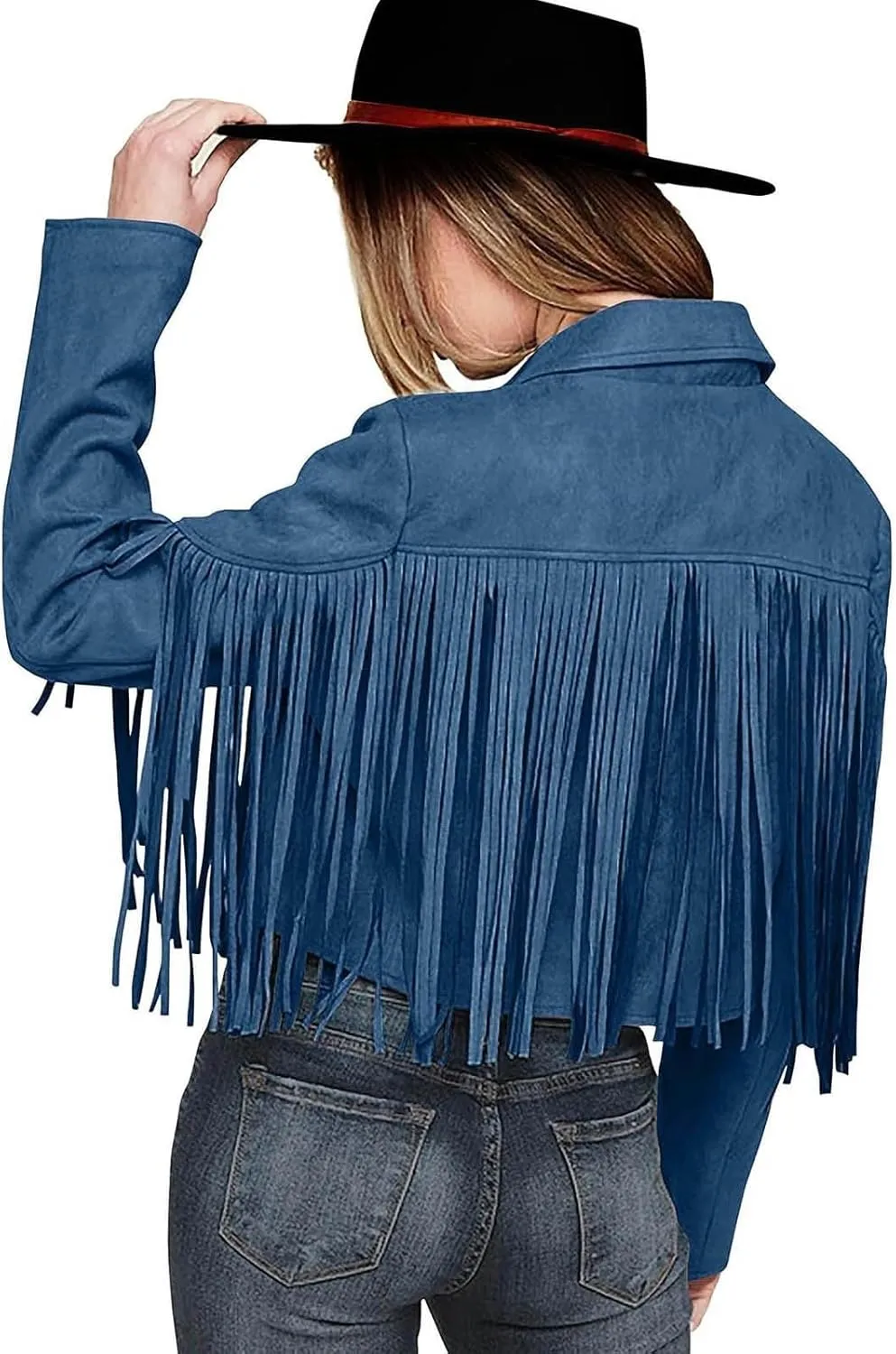Faux Leather Jackets for Women 2025 Fashion Moto Biker Jacket Fall Winter Fringe Cowboy Cropped Jacket Cool Cardigan