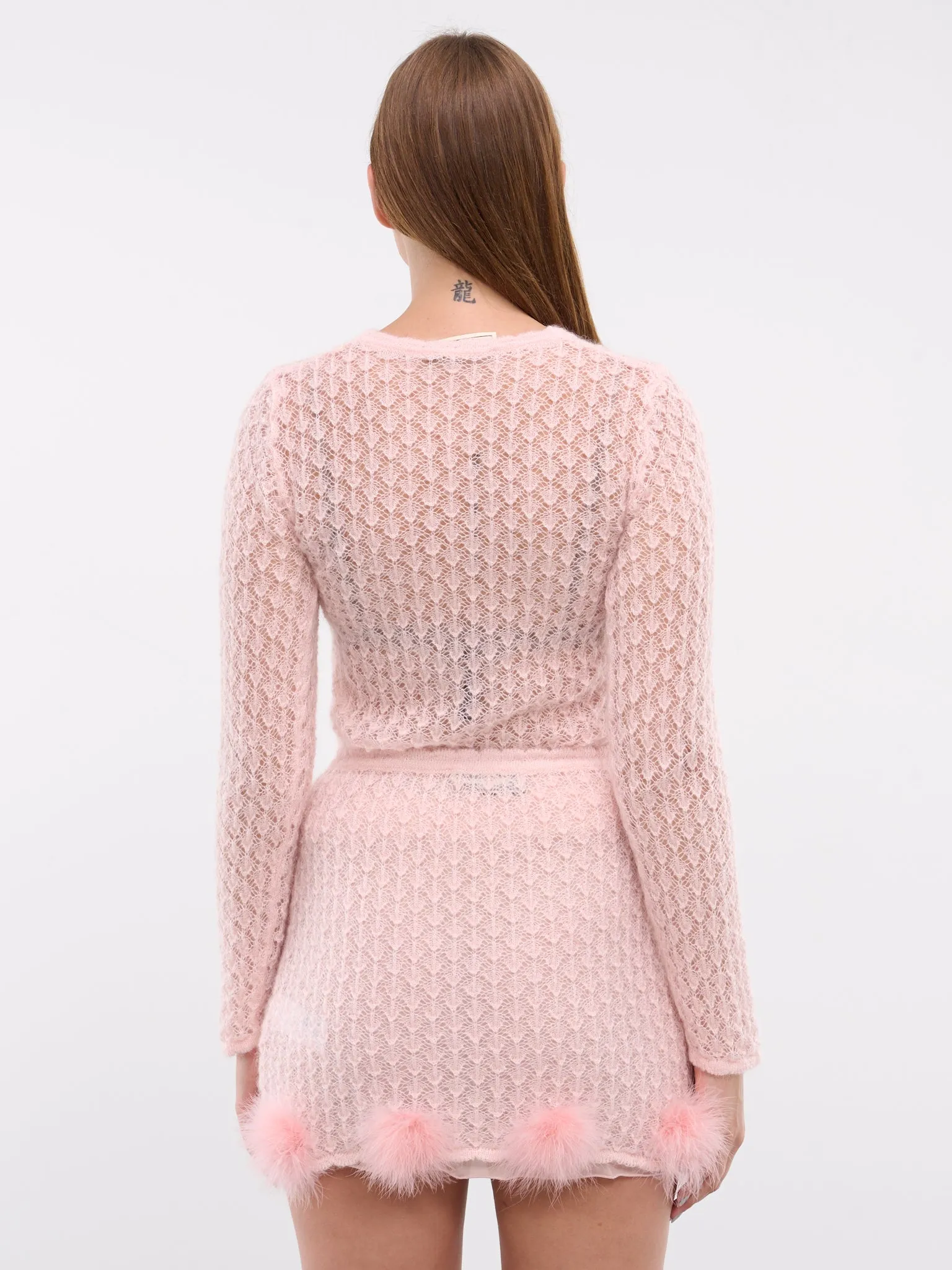 Feather Knit Cardigan (A44-4M121A-N0115-POWDER-PINK)