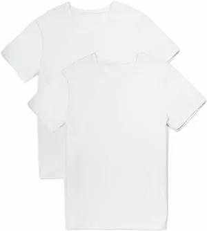 Fishers Finery Men's Classic Crew Neck Comfort Soft Keep Tucked Undershirt - Breathable Cotton Modal Blend T-Shirt