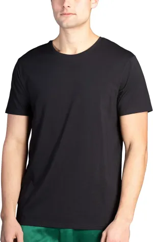 Fishers Finery Men's Classic Crew Neck Comfort Soft Keep Tucked Undershirt - Breathable Cotton Modal Blend T-Shirt