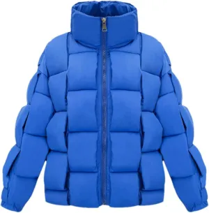 Fjnbbiot Winter Cotton Short Parkas Women Thick Warm Quilted Cotton Down Coat Padded Parka Jacket