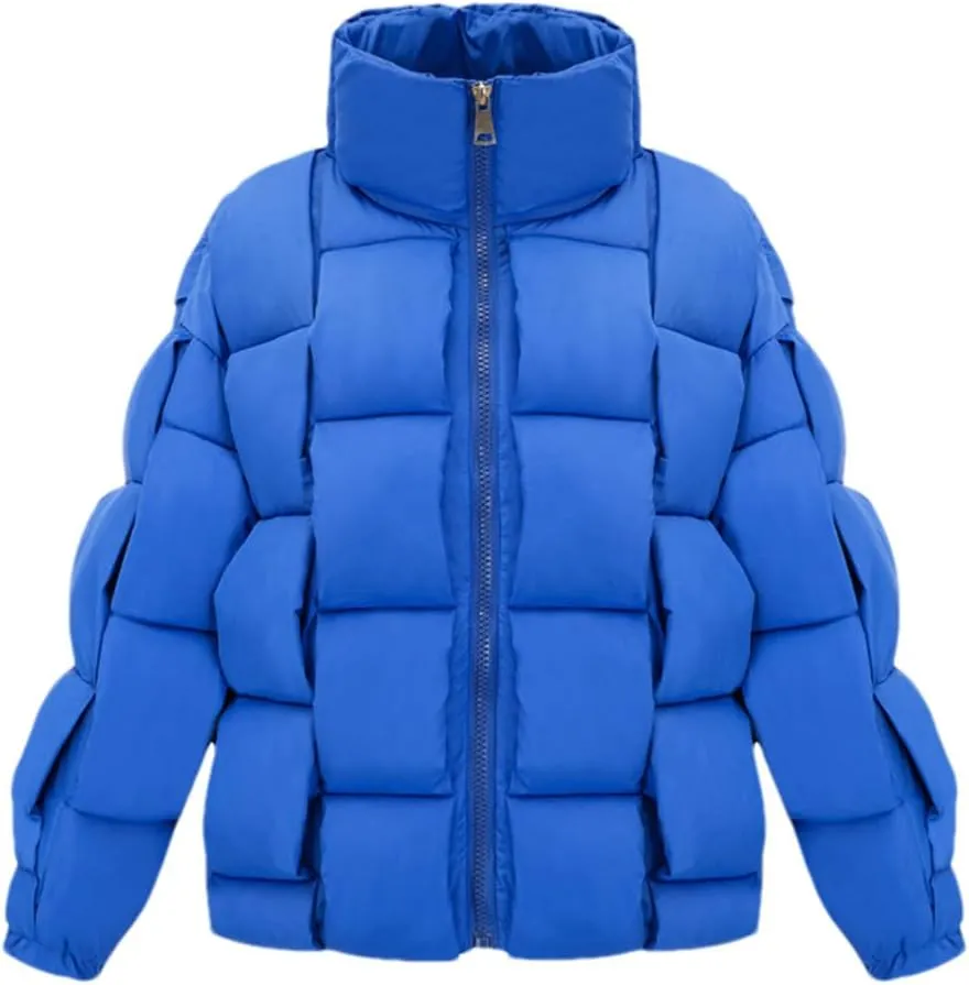Fjnbbiot Winter Cotton Short Parkas Women Thick Warm Quilted Cotton Down Coat Padded Parka Jacket