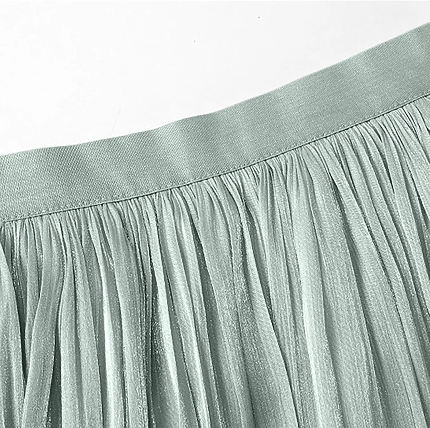 Flowy Skirt for Women Elegant a Line Swing Midi Skirts Casual Elastic Waist Mid Length Skirt Spring Comfy Skirts