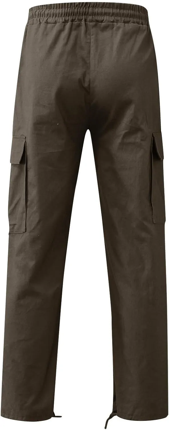 FONMA Work Pants for Men Hiking Pants Work Hiking Pants Stretch Tactical Pants Joggers Outdoor Travel Pant with Multi Pockets