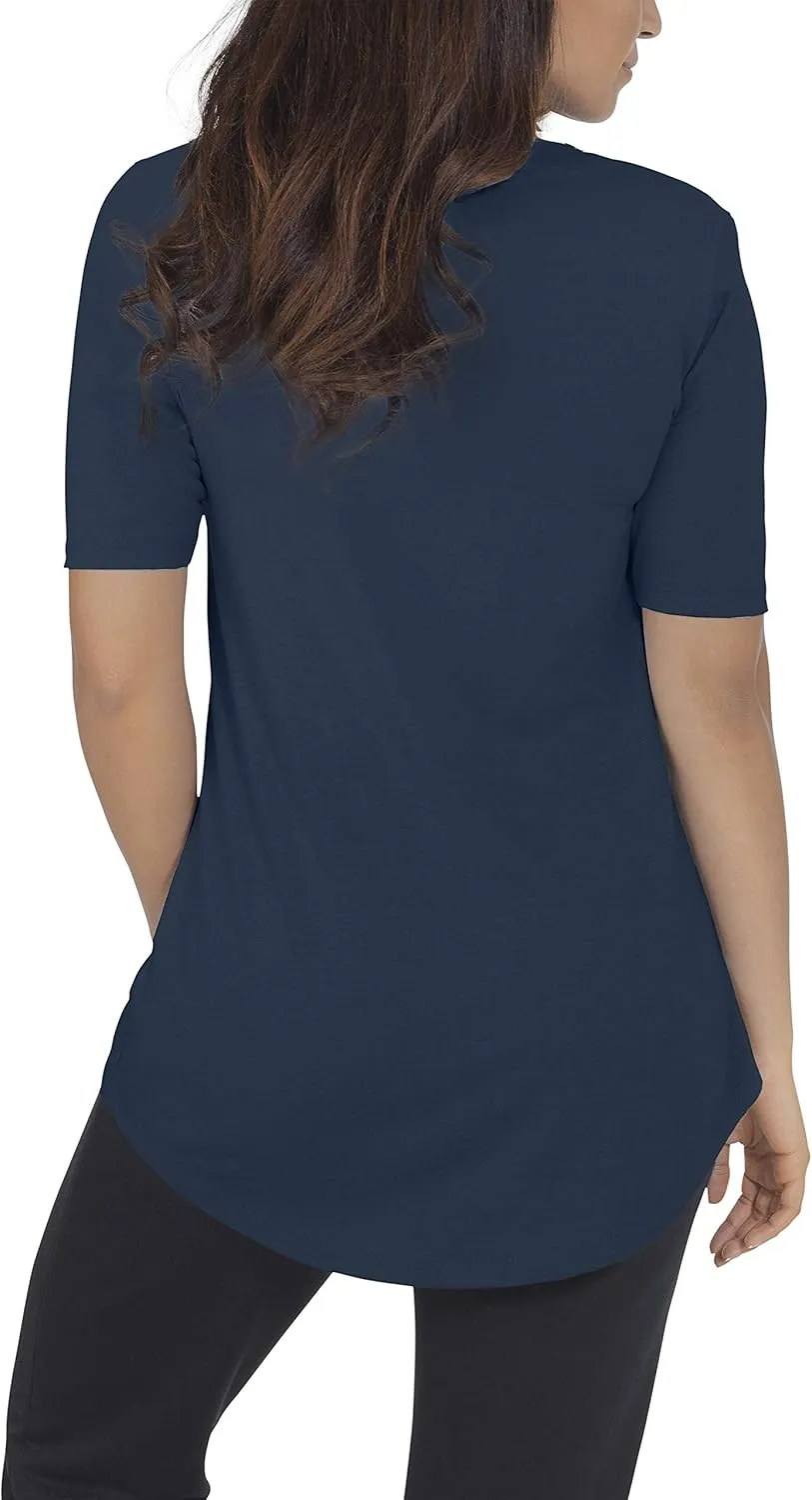 Fruit of the Loom Women's Crafted Comfort Relaxed Fit Tri-Blend Tees, Short & Long Sleeve