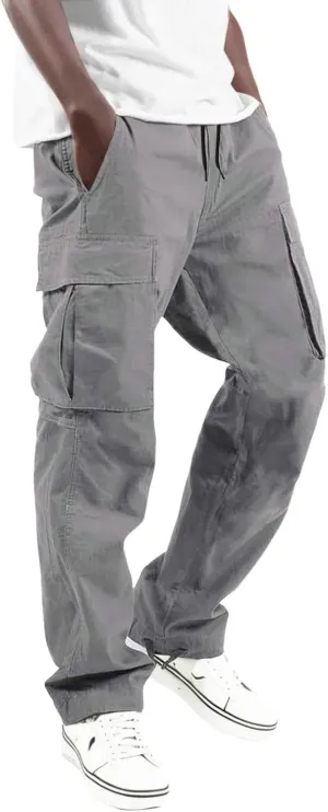 Fxbar Mens Cargo Pants Baggy Outdoor Waterproof Hiking Work Pants Stretch Multi Pockets Lightweight Classic Tactical Pants
