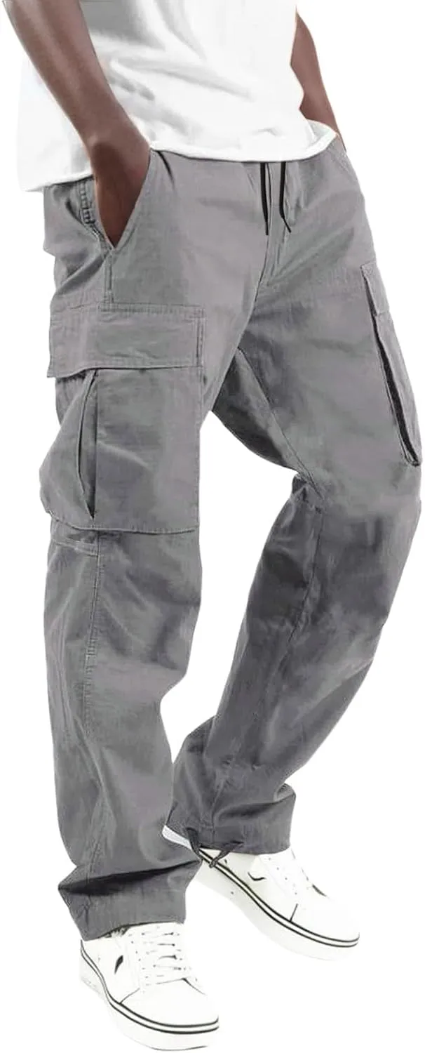 Fxbar Mens Cargo Pants Baggy Outdoor Waterproof Hiking Work Pants Stretch Multi Pockets Lightweight Classic Tactical Pants