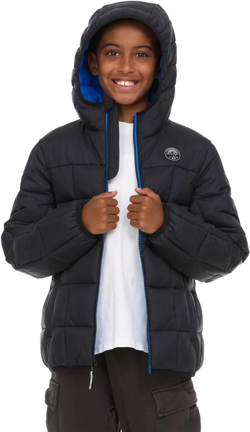 Gerry Packable Puffer Jackets for Girls and Boys, Hooded Girls and Boys Winter Coat