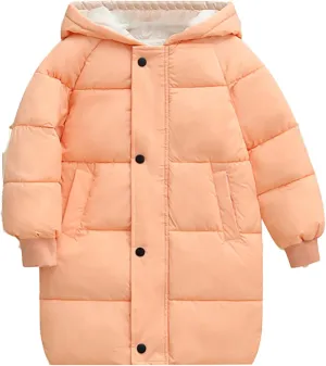 Girls Fall Winter Coat Children's Down Padded Jacket Long Cotton Padded Jacket Baby Children's