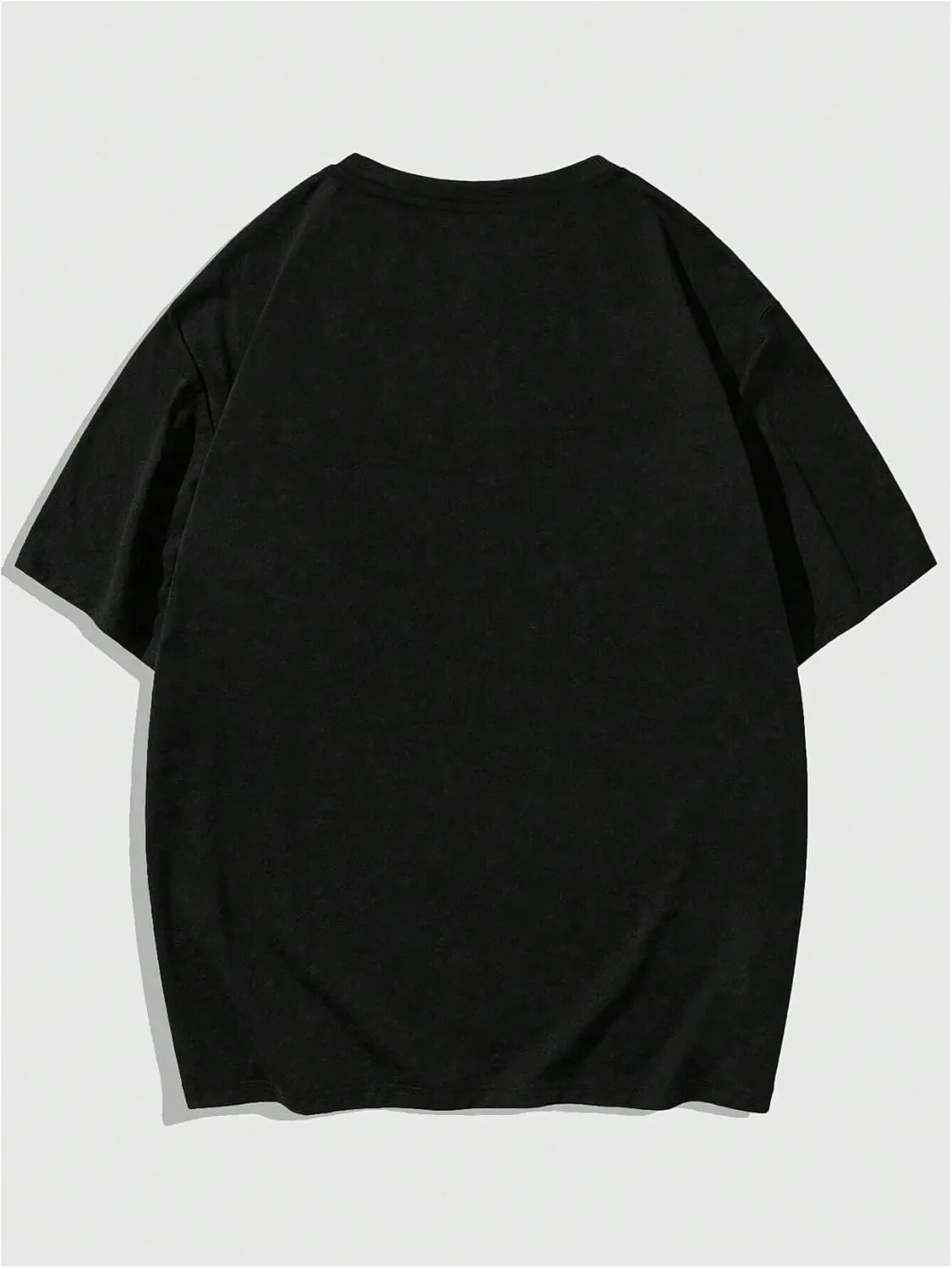 GORGLITTER Men's Figure Graphic Crewneck Tee Oversized Short Sleeve Drop Shoulder Gothic T Shirt Tops