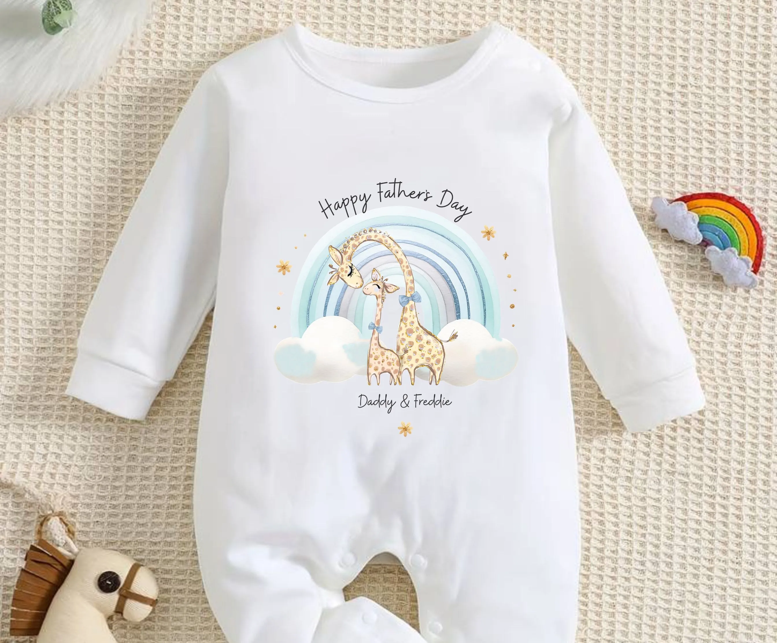 Happy Father's Day as my Daddy Baby Outfit (First Father's Day 1st Father's Day Daddy Dad Father's Day l New Dad Gift)