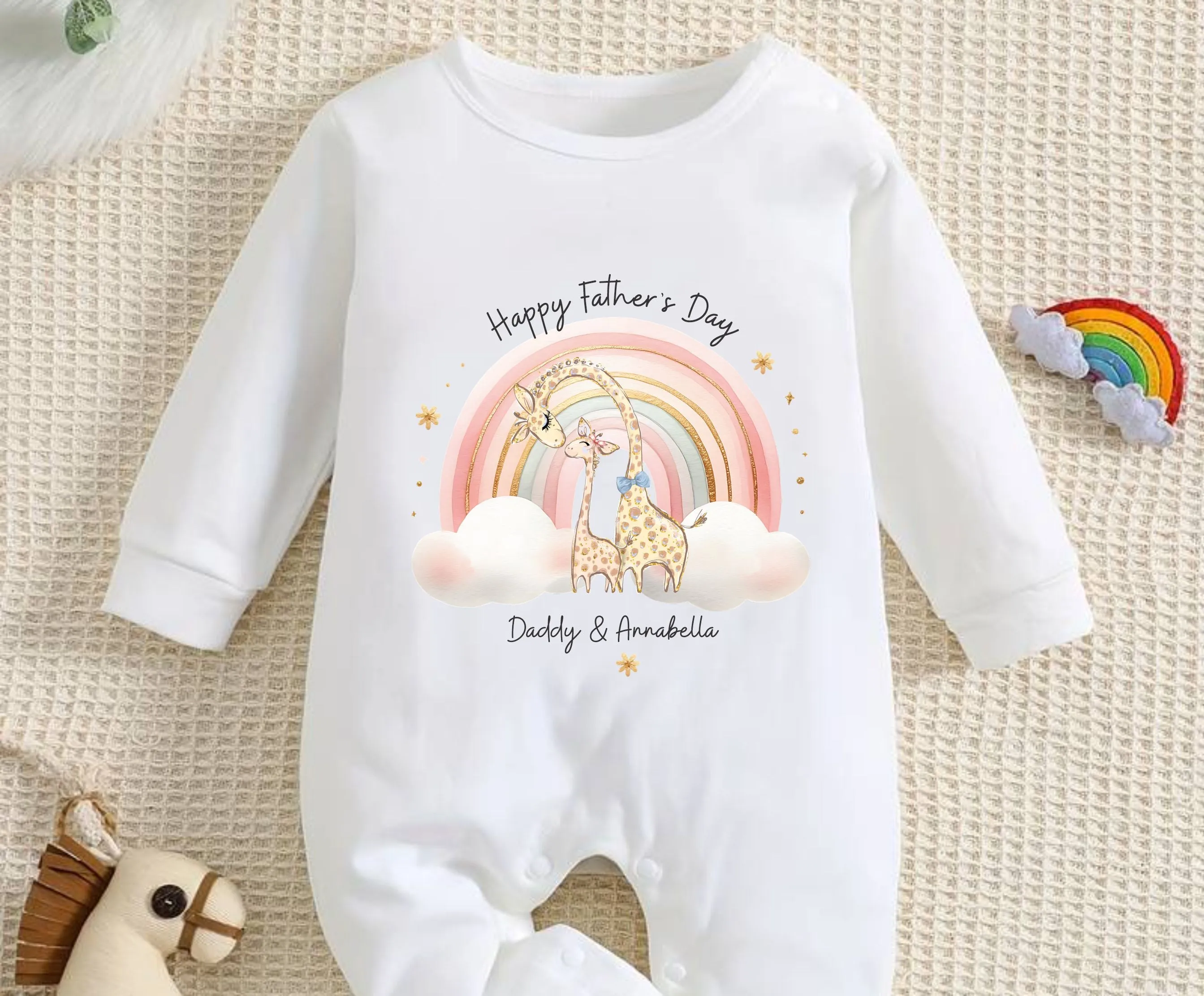 Happy Father's Day as my Daddy Baby Outfit (First Father's Day 1st Father's Day Daddy Dad Father's Day l New Dad Gift)