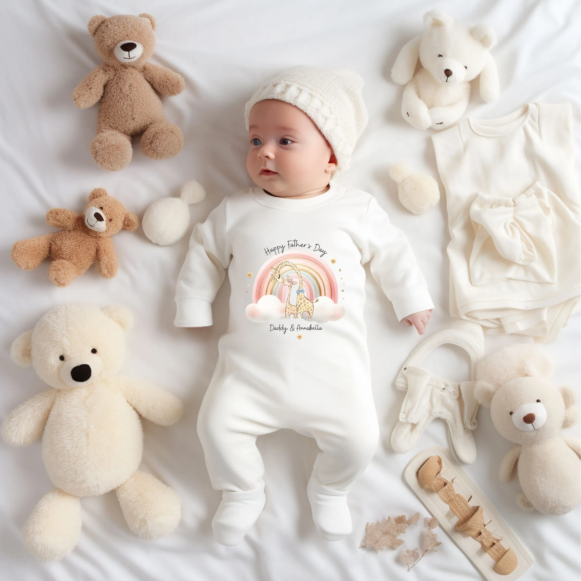 Happy Father's Day as my Daddy Baby Outfit (First Father's Day 1st Father's Day Daddy Dad Father's Day l New Dad Gift)