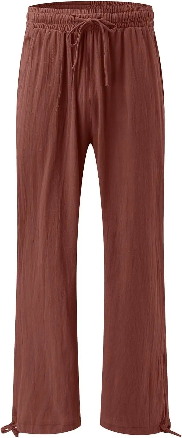 High Waisted Palazzo Pants for Women, Wide Leg Trousers Women, Casual Boho Pants with Pockets for Work or Lounge
