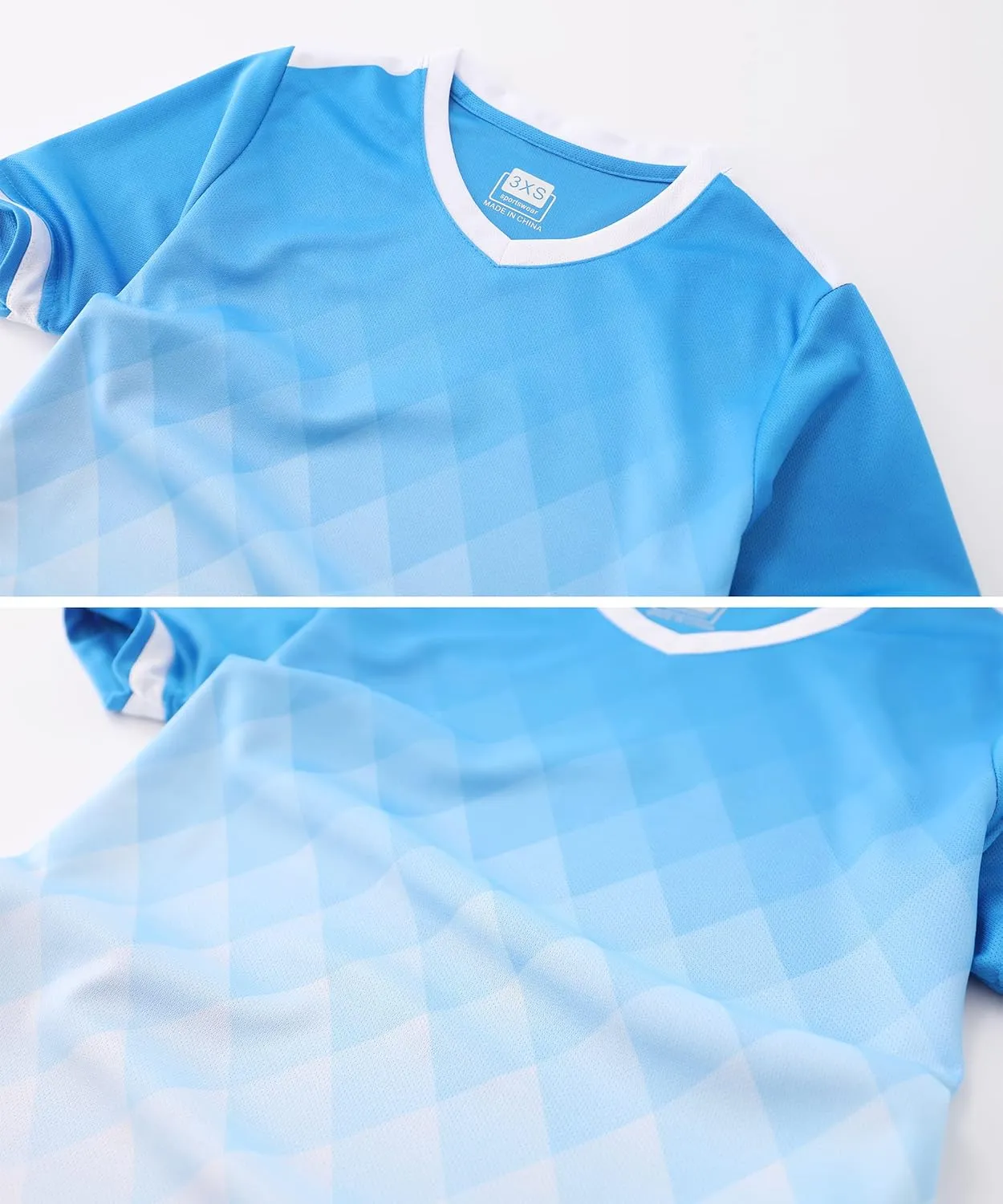 Hiheart Boys Quick Dry Short Sleeve T-shirt and Mesh Shorts Soccer Set