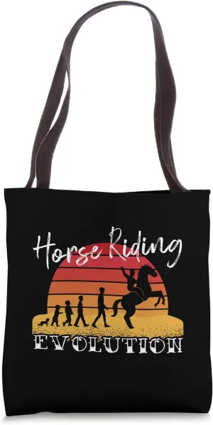 Horse Riding Evolution Equestrian Saddle Horse Tote Bag