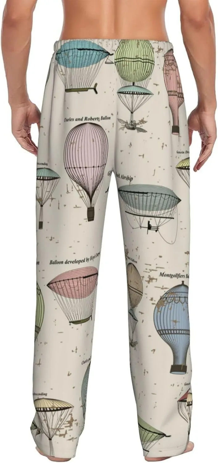 Hot Air Balloon Men'S Pajama Pants Soft Cozy Lounge Sleep Pants Casual Pj Bottoms Trousers