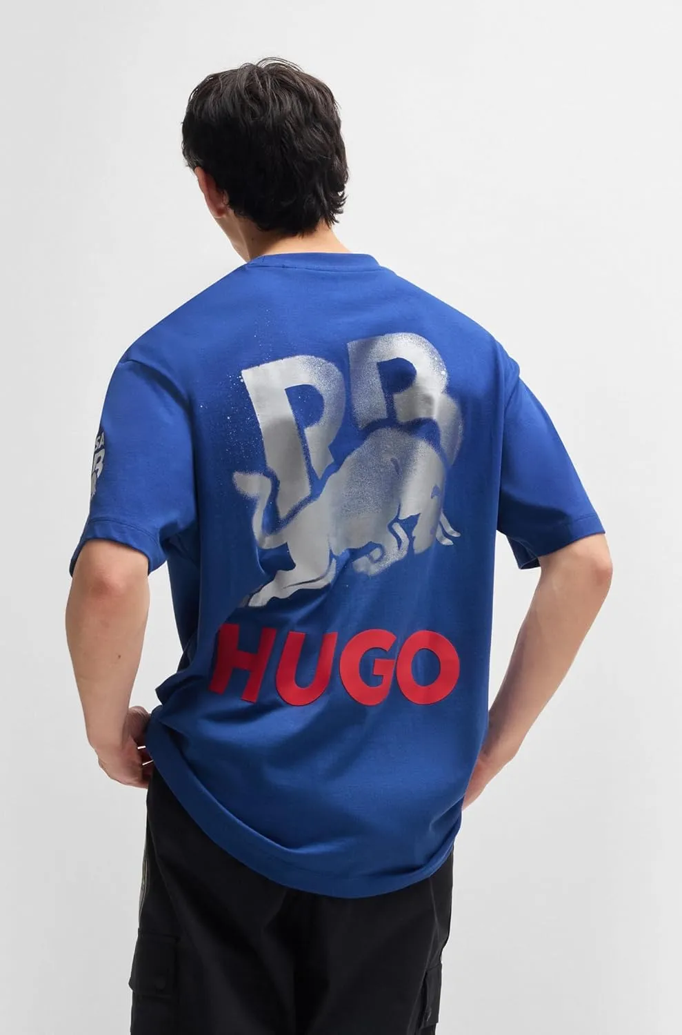 HUGO Men's F1 2024 Racing Bull Team Back Logo Tshirt