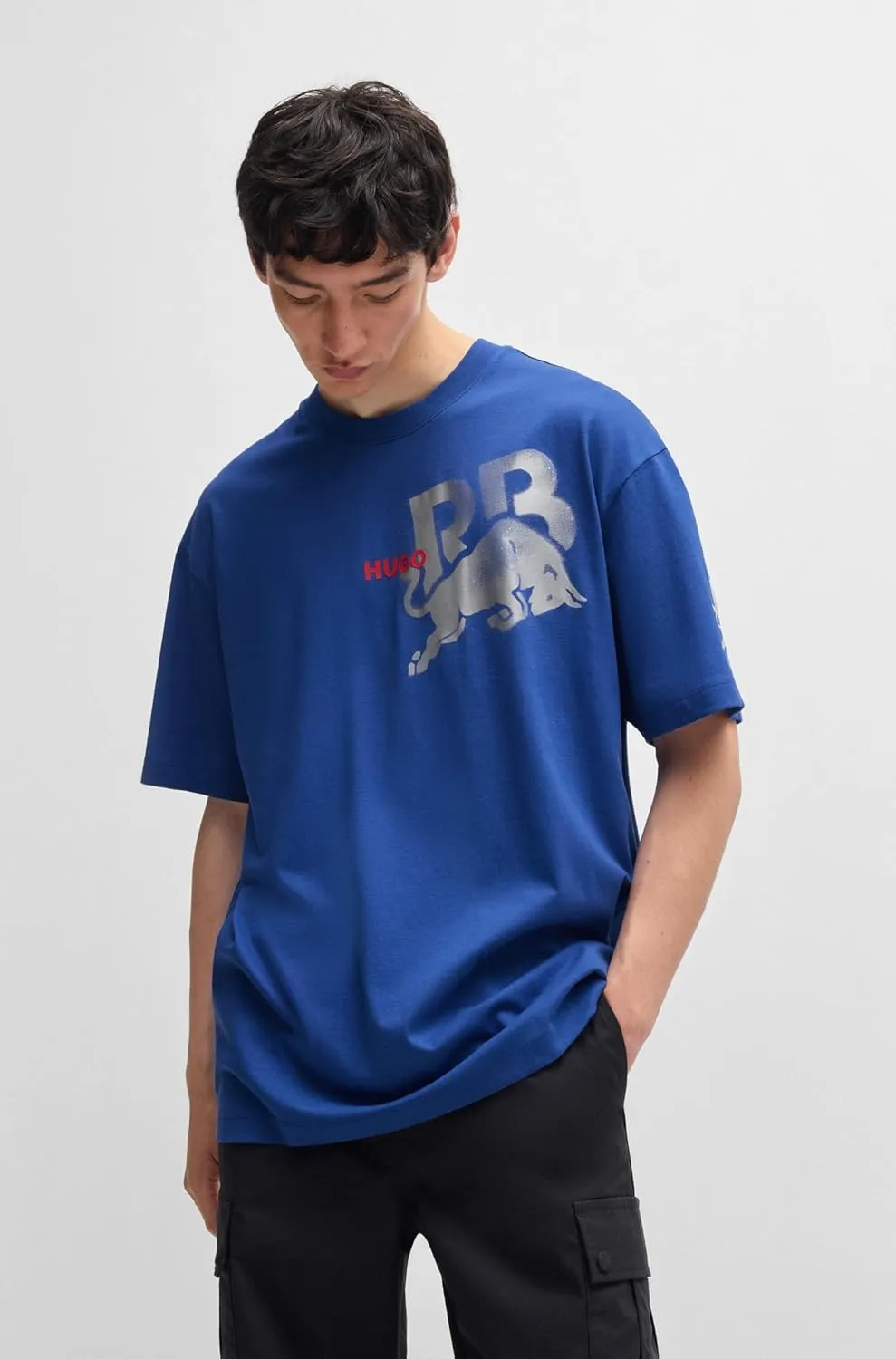 HUGO Men's F1 2024 Racing Bull Team Back Logo Tshirt