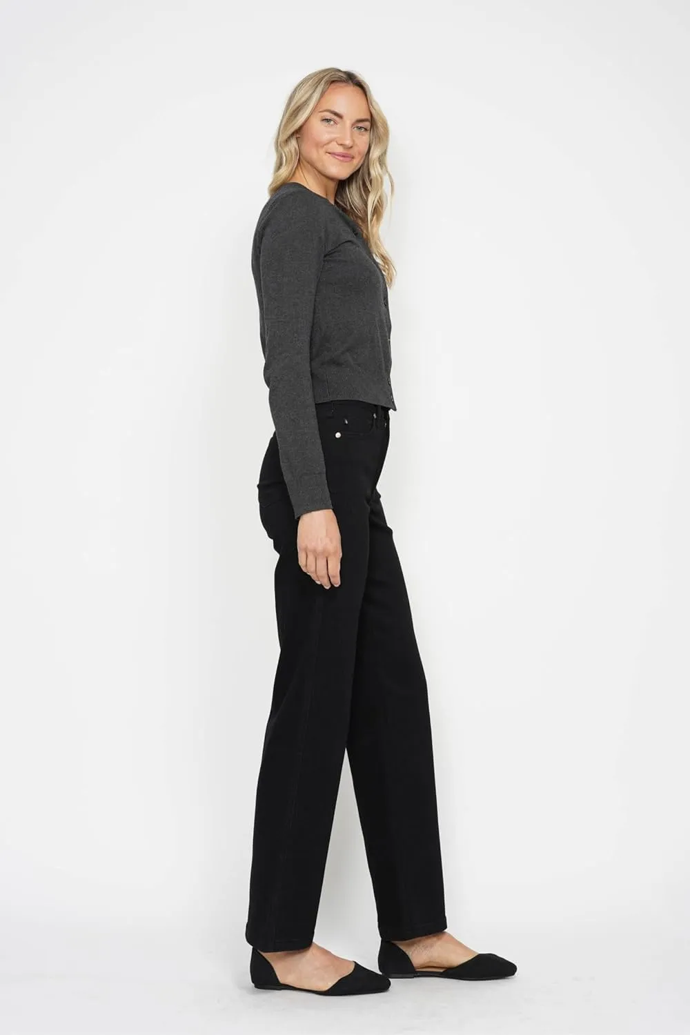 Judy Blue High Waist Tummy Control Classic Straight Jeans Comfortable Stretch Jeans Cotton Pant -88866