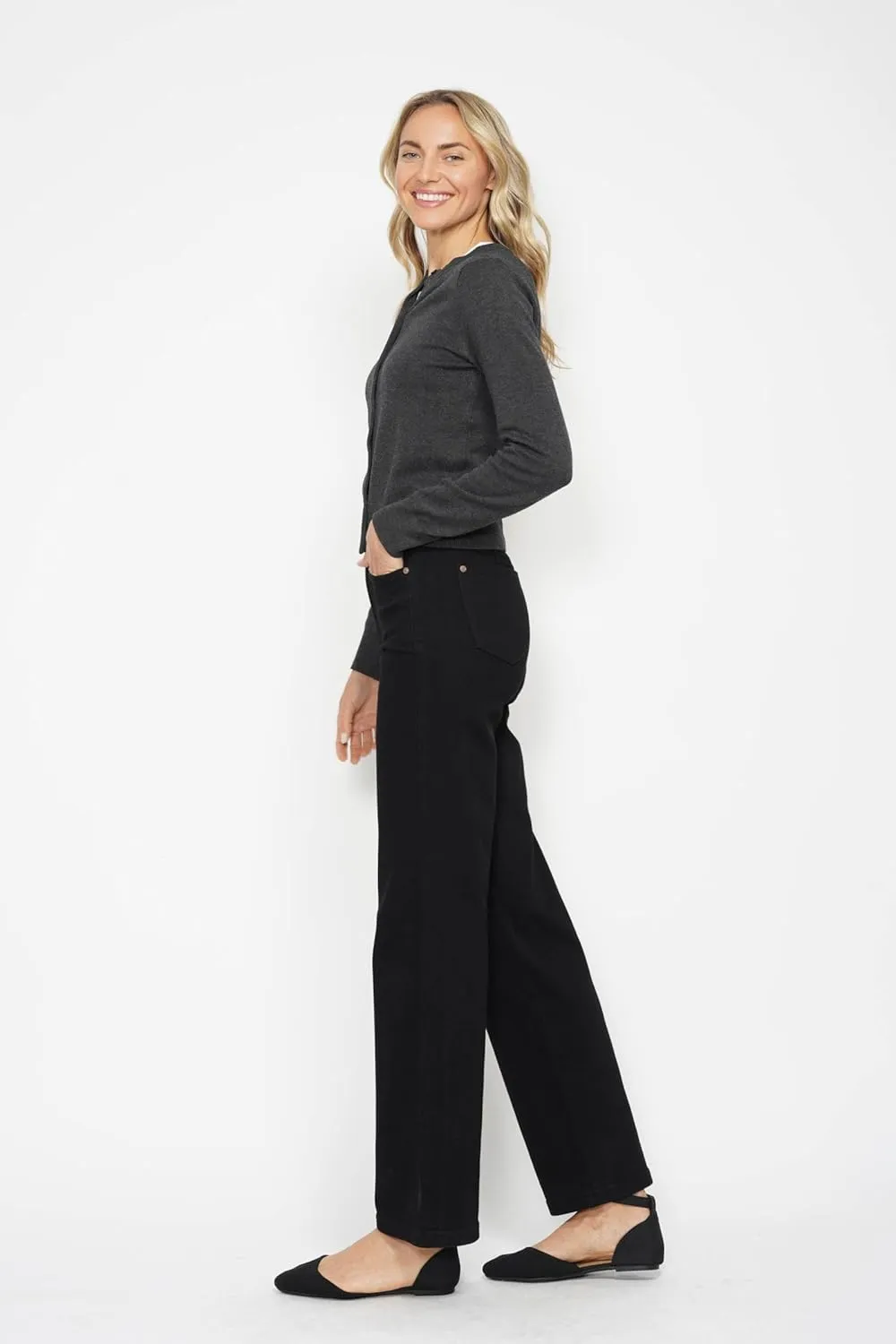 Judy Blue High Waist Tummy Control Classic Straight Jeans Comfortable Stretch Jeans Cotton Pant -88866