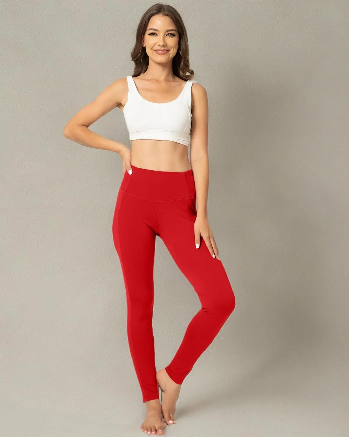 Kcutteyg Yoga Pants for Women with Pockets High Waisted Leggings Workout Sports Running Athletic Pants