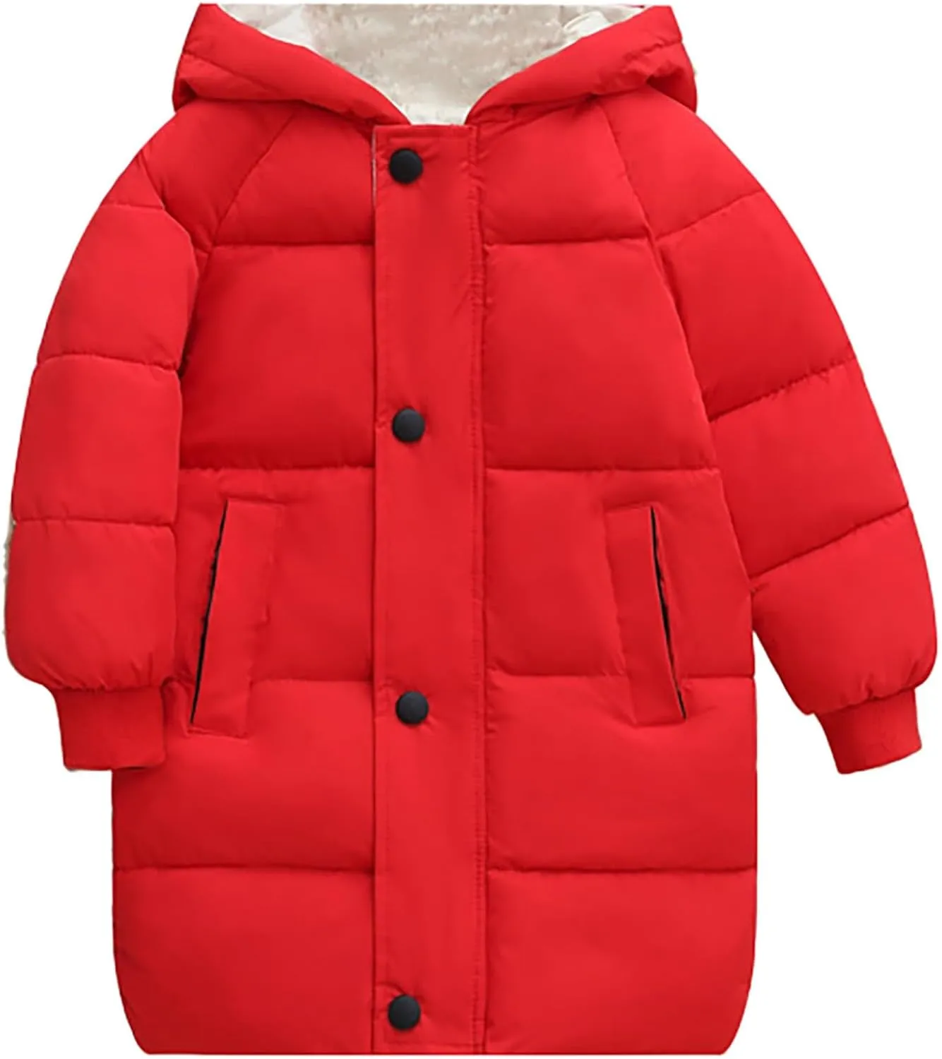 Kids Girls Windpoof Coat Winter Clothes Children's Down Padded Jacket Long Cotton Jacket Baby Children's Padded Outwear