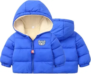 Kids Toddler Baby Girls Boys Winter Warm Thick Cotton Long Sleeve Hooded Padded Clothes Coat Winter Coats for Girls Teal
