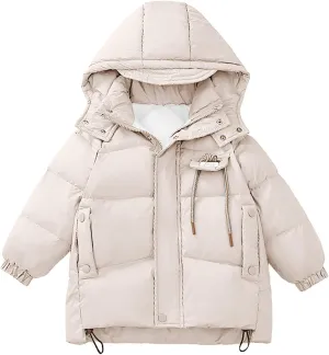 Kids Toddler Baby Girls Boys Winter Warm Thick Solid Cotton Long Sleeve Padded Jacket Coat Clothes 5t Boys Jacket