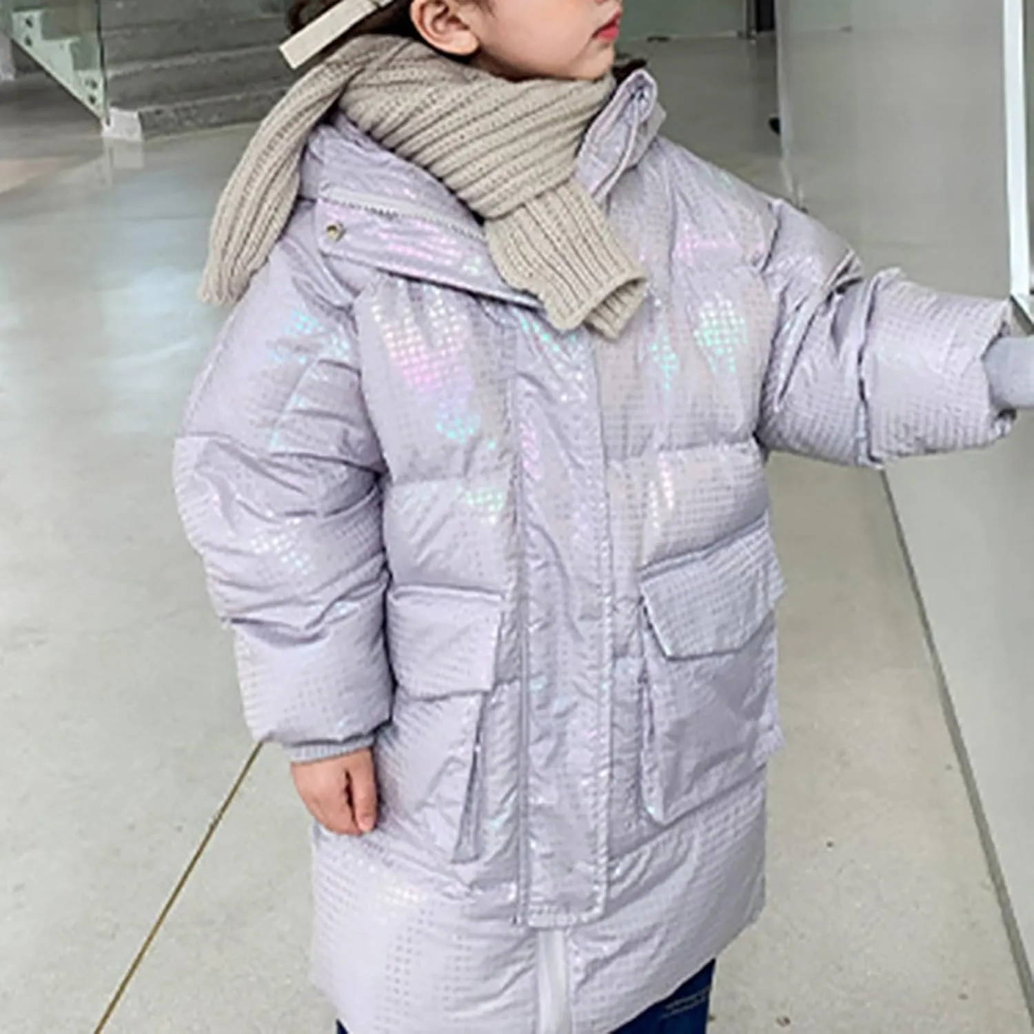 Kids Toddler Baby Girls Boys Winter Warm Thick Solid Cotton Long Sleeve Padded Jacket Coat Clothes Boys Fall Jacket