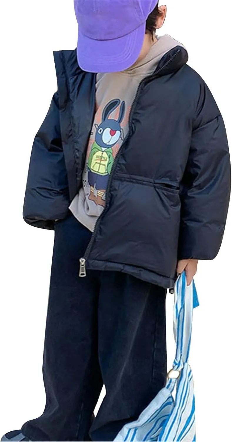 Kids Toddler Baby Girls Boys Winter Warm Thick Solid Cotton Long Sleeve Padded Jacket Coat Large Boys Winter Jacket