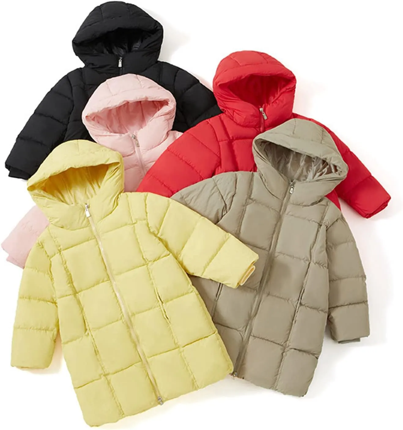 Kids Toddler Baby Girls Winter Warm Thick Solid Cotton Long Sleeve Padded Jacket Coat Clothes Girls Clothing Size 6