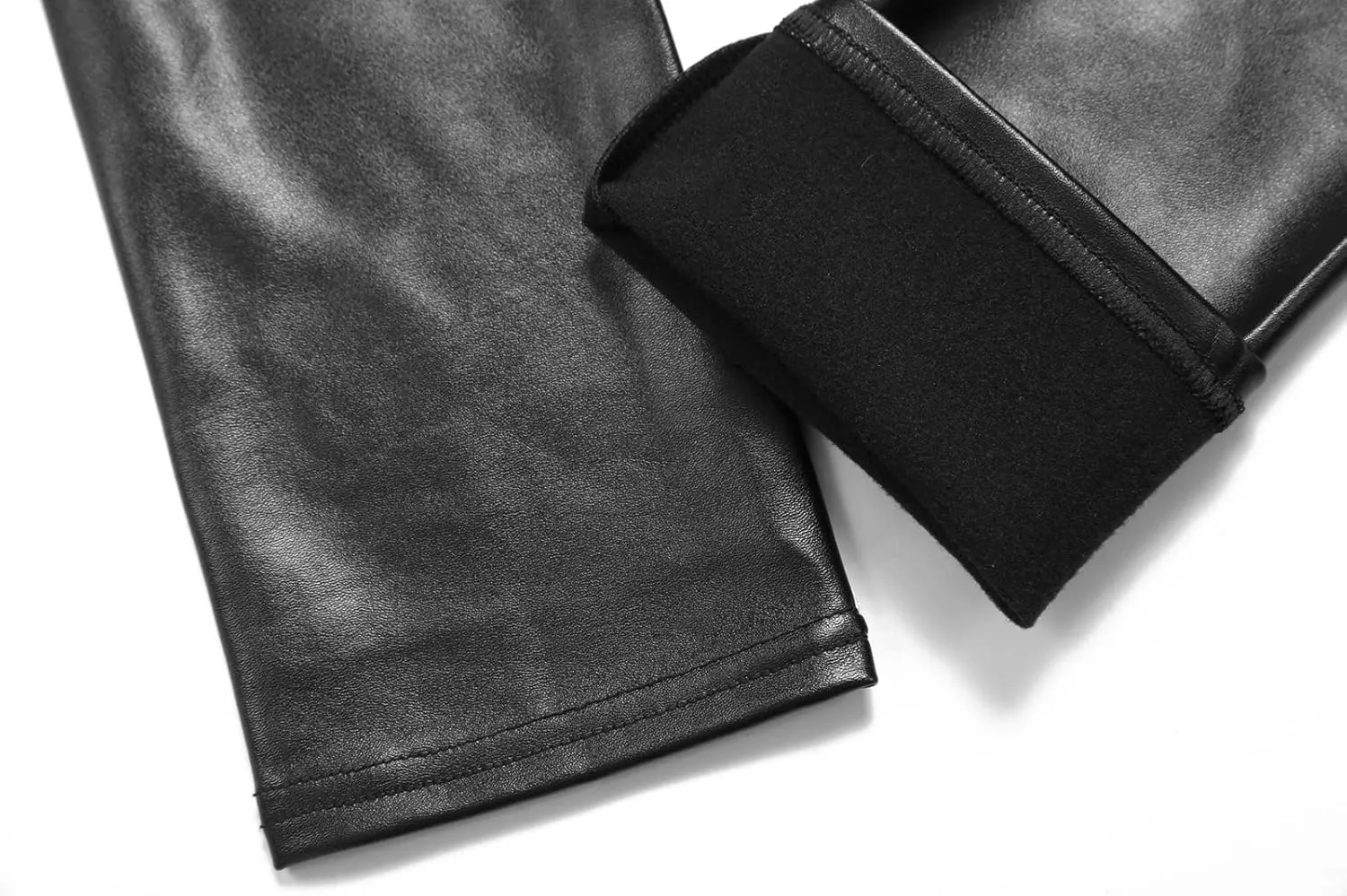 Kotii Women's Soft Faux Leather Leggings High Waisted Leather Pants PU Slim Pleather Pants Tights