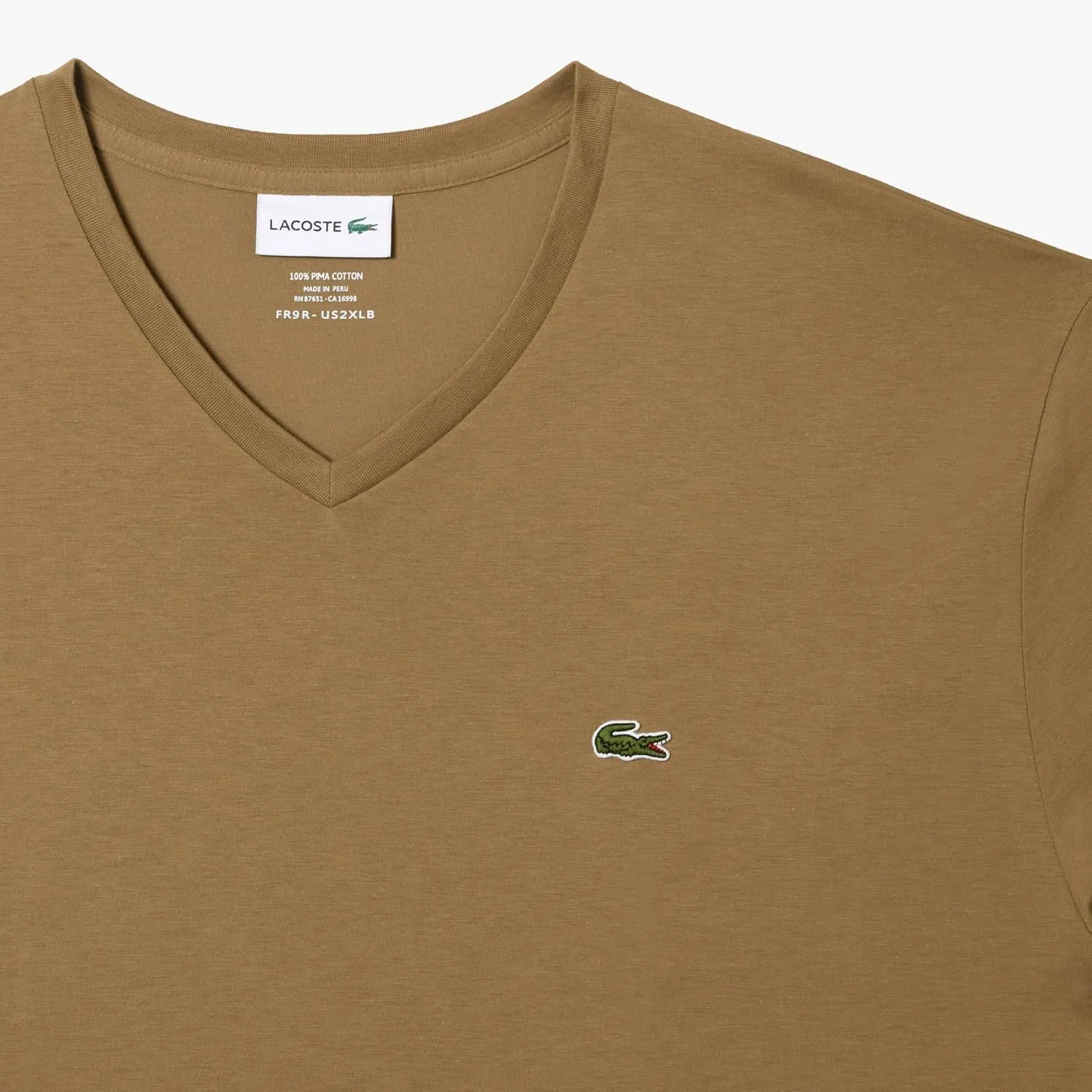 Lacoste Men's Big Fit V-Neck Pima T-Shirt