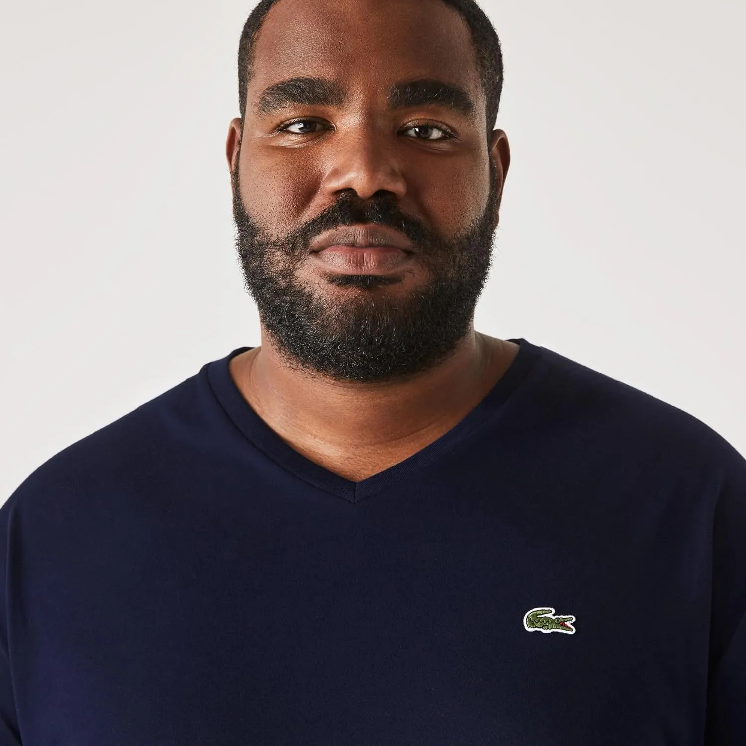Lacoste Men's Big Fit V-Neck Pima T-Shirt