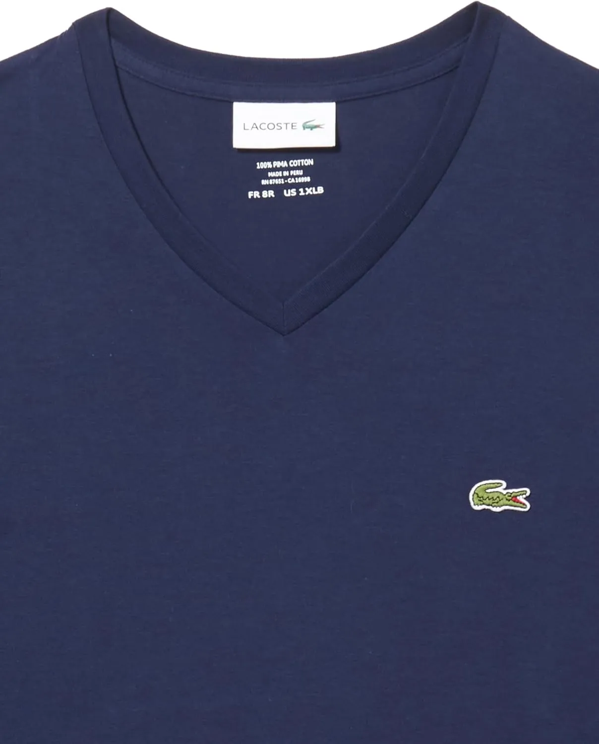 Lacoste Men's Big Fit V-Neck Pima T-Shirt
