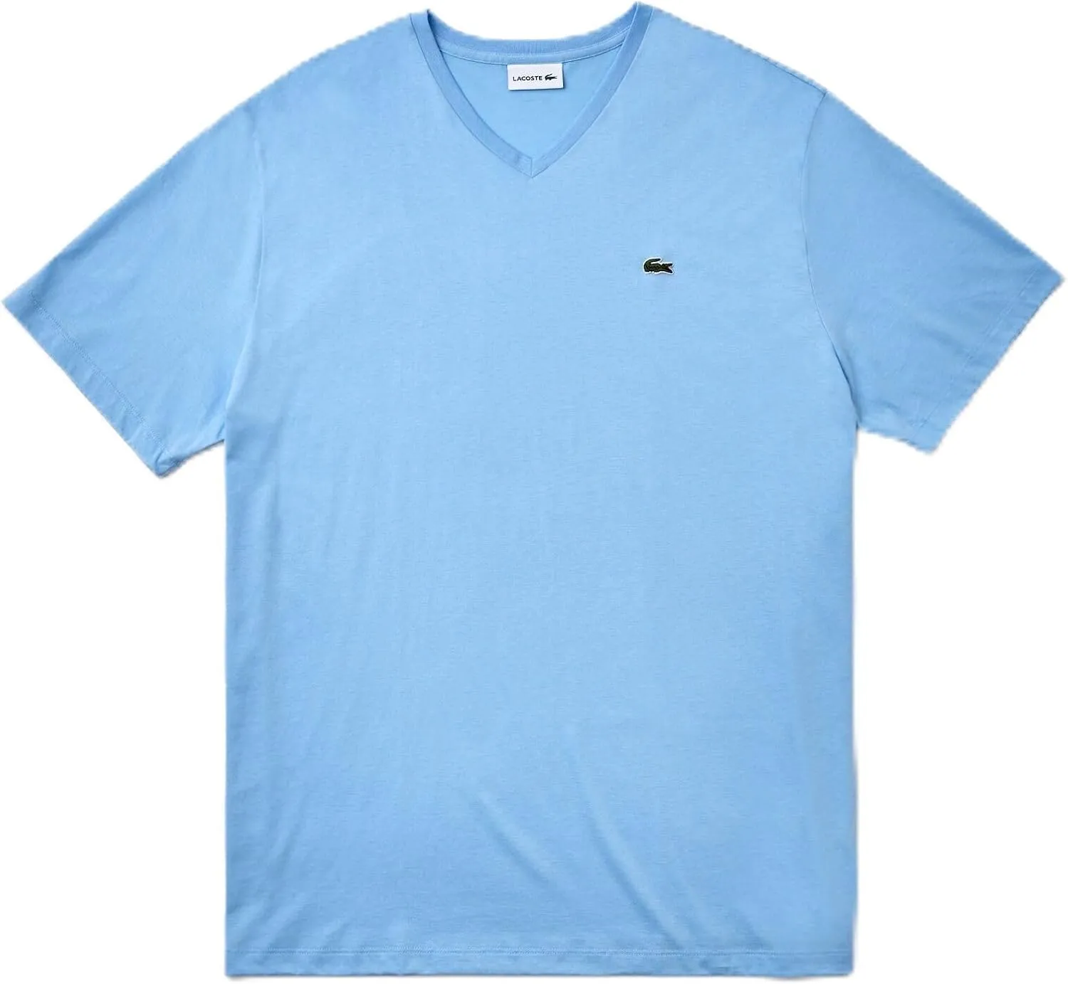 Lacoste Men's Tall Fit Ribbed V-Neck Cotton T-Shirt