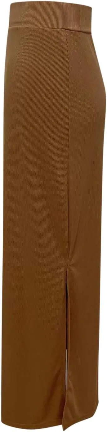 Ladies Skorts Skirt for Women Ribbed Wrap Slit Pencil Criss Cross Basic Maxi Long Skorts 2025 Regular Fit