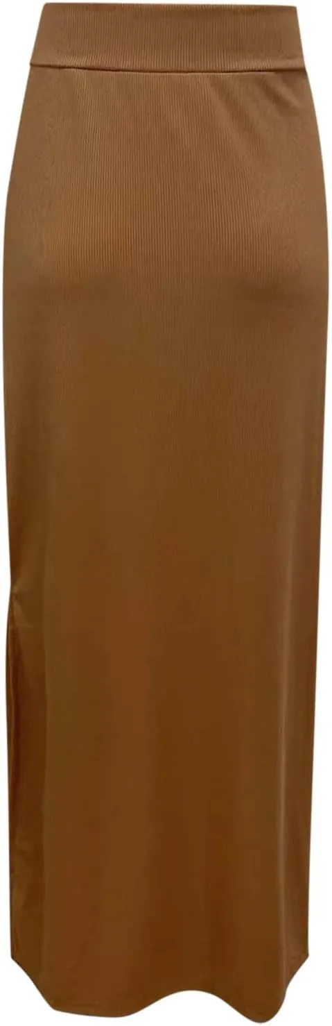 Ladies Skorts Skirt for Women Ribbed Wrap Slit Pencil Criss Cross Basic Maxi Long Skorts 2025 Regular Fit