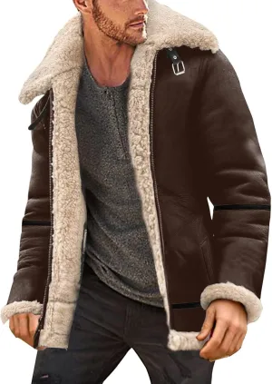LCMTWX Men's Thick Thermal Winter Jacket Stand Collar Knitted Splice Sweater Coat Casual Cardigan Stylish Mens Puffer