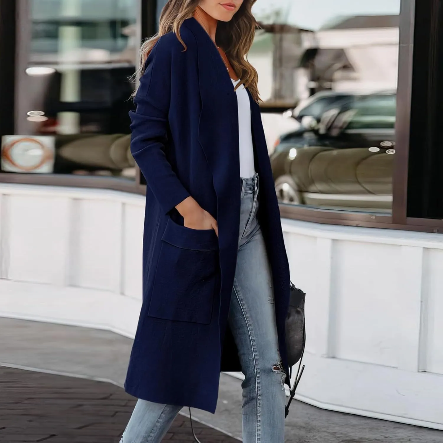 LCMTWX Women's Winter Coats Casual Suit Collar Printed Pocket Jacket Womens Trench Coat Women's Trench Coats Coat for
