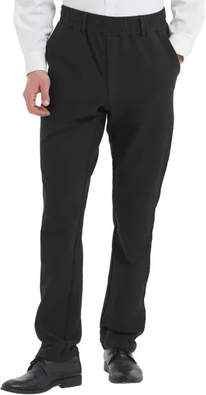 LETAOTAO Mens Elastic Waist Pants for Seniors Adaptive Mens Pants for Elderly with Zipper Fly
