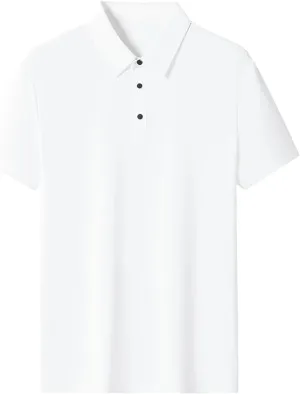 Men Polo Shirts Summer Classic Short-Sleeved Tee Breathable Quick Dry Nylon Golf T Shirts