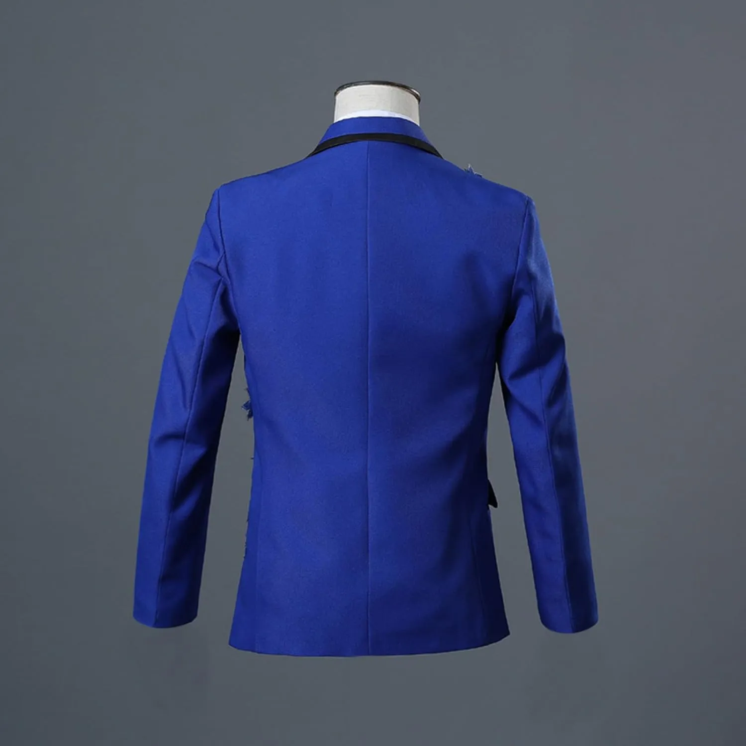 Mens 2 Pieces Luxury Applique Suits 1 Button Print Dinner Tuxedo Jacket Prom Wedding Elegant Blazer Dress Suit