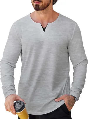 Mens 3 Pack T Shirts Casual Fashion Longline V-Neck Shirt Tee
