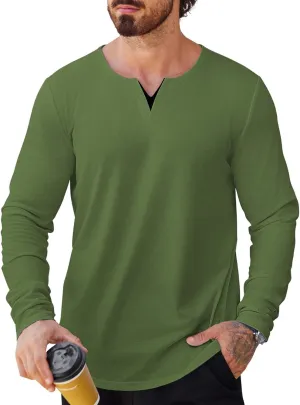 Mens 3 Pack T Shirts Casual Fashion Longline V-Neck Shirt Tee