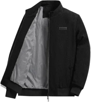 Men's Autumn Jacket Corduroy Casual Workwear Coat Cotton-Padded Jacket Lightweight Streetwear Outerwear
