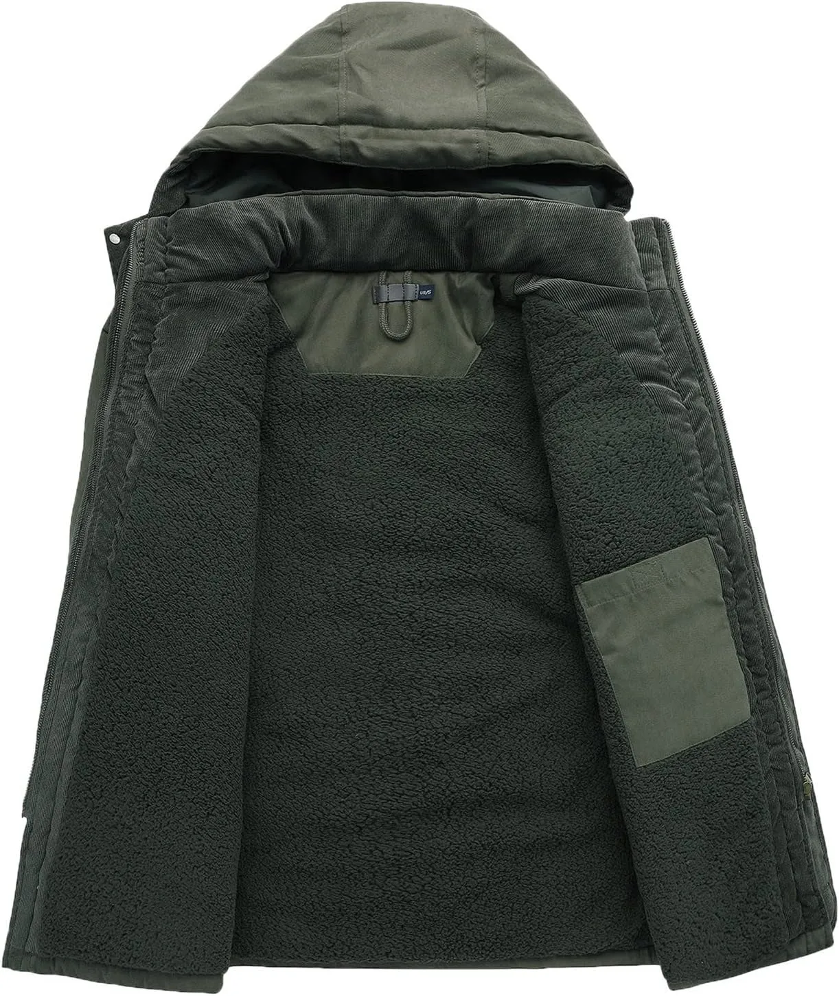 Men's Cargo Jacket 2024 Winter Warm Coats Fleece Lined Jackets with Removable Hood Ski Snow Mountain Windproof Overcoat
